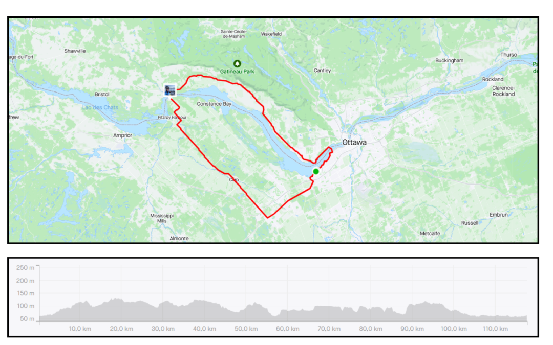 Ruta ciclística a través de Ottawa, Quyon y Gatineau